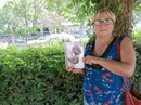 Ganadora del primer libro encontrado en JUGAMOS AL ESCONDITE, Carmen Soliño